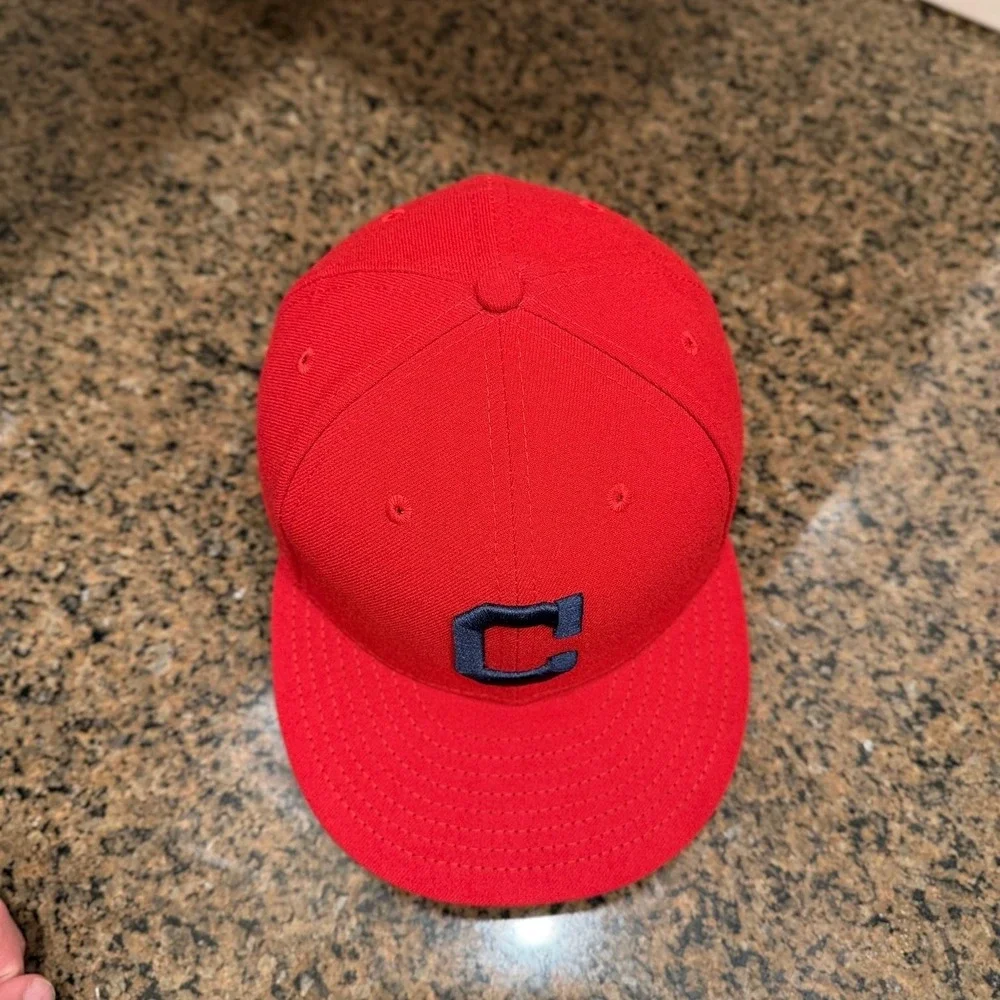 Cleveland Indians New Era 59FIFTY Hat Cap 7 1/2 Made‎ in USA MLB Baseball
